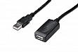  DIGITUS USB 2.0 (AM/AF) 25 Black (DA-73103)