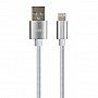   USB 2.0 AM to Lightning 1m nylon silver Vinga (VCPDCLNB1S)