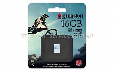   16GB Kingston microSDHC C10 UHS-I U3 Action (SDCAC/16GBSP)