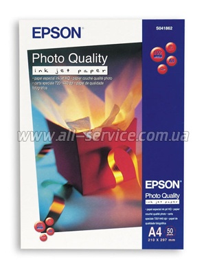  Epson A4 Photo Quality Ink Jet Paper, 50. C13S041862