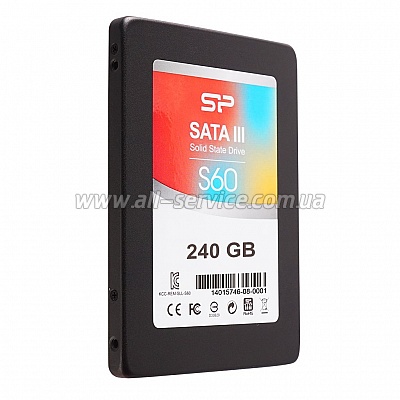 SSD  SILICON POWER 240GB S60 SATAIII 2.5+3.5  (SP240GBSS3S60S25)