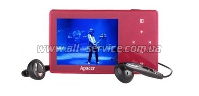 MP3  Apacer Audio Steno AU851 4Gb Red (AP4GAU851P-S)