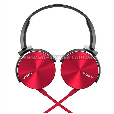  Sony eXtra Bass MDR-XB450AP Red (MDRXB450APR.E)