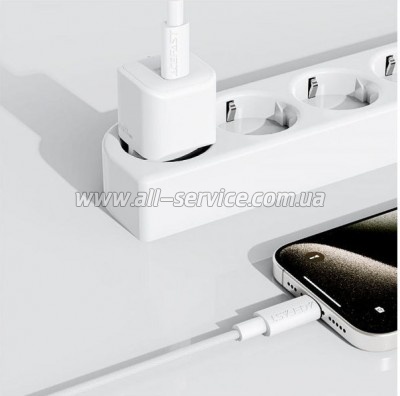 ���� ������ USB-C to USB-C 1.2m 3A white Acefast (6974316284253)