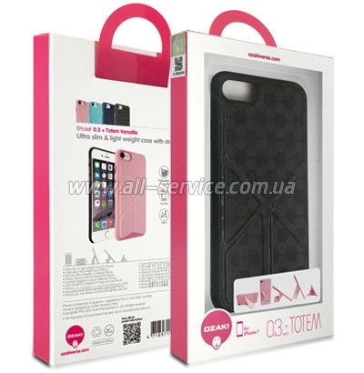  O!coat 0.3+Totem Versatile case for iPhone 7 Black (OC777BK)