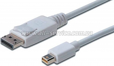  ASSMANN miniDisplayPort - DisplayPort AM/AM, 3m white (AK-340102-030-W)