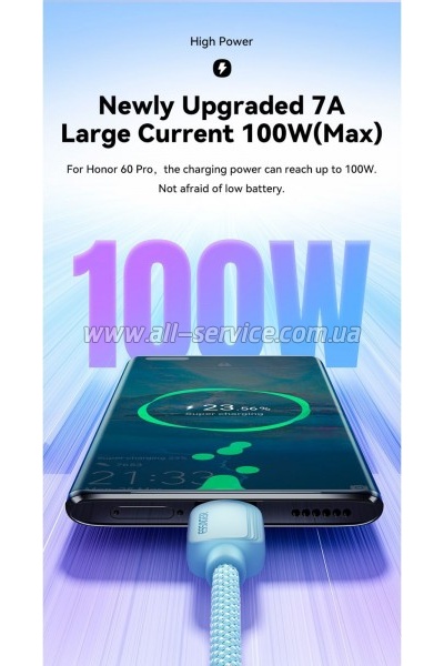 ���� ������ USB 2.0 AM to USB-C 1.0m 100W black Essager (EXC7A-WL01-P)