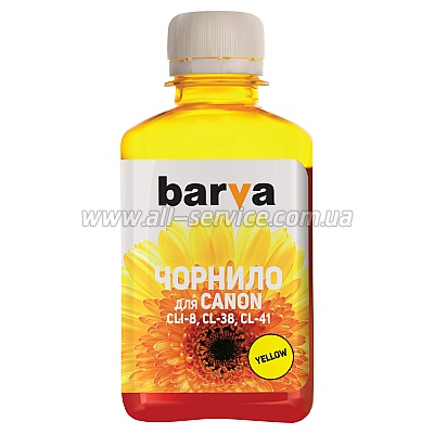 Чернила BARVA CANON CLI-8 YELLOW 180 г (C8-071) Чернила BARVA CANON CLI-8 YELLOW 180 г (C8-071)