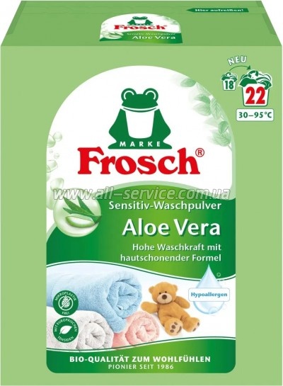 Стиральный порошок Frosch Колор Алоэ Вера 1450г (4001499960291/ 4001499969508) Стиральный порошок Frosch Колор Алоэ Вера 1450г (4001499960291/ 4001499969508)