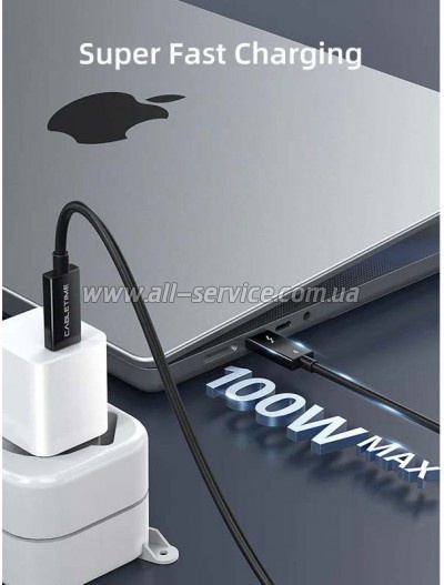 ���� ������ USB-C to USB-C 1.0m Thunderbolt 4 100W Cabletime (CA915422)