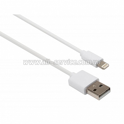  USB 2.0 AM to Lightning PVC 1m white Vinga (VCPDCL1W)