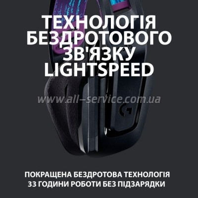  Logitech G535 Lightspeed Wireless Gaming Headset Black (981-000972)