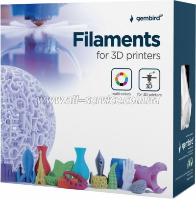 ������� ��� 3D-�������� Gembird PLA, 1.75 ��, 1��, silver (3DP-PLA1.75-01-S)