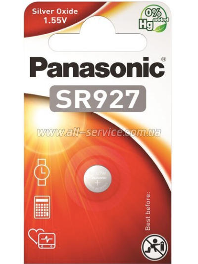Батарейка Panasonic SR927 * 1 Silver Oxide (SR-927EL/1B) Батарейка Panasonic SR927 * 1 Silver Oxide (SR-927EL/1B)