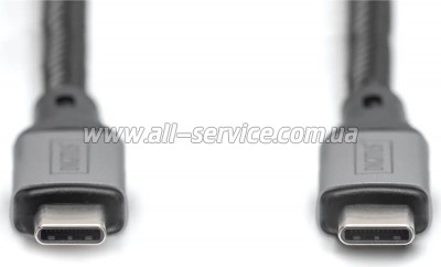 ���� ������ USB-C to USB-C 1.0m USB 4.0 black Digitus (DB-300443-010-S)