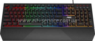  AOC GK200 Rainbow LED USB Black (GK200D32R)
