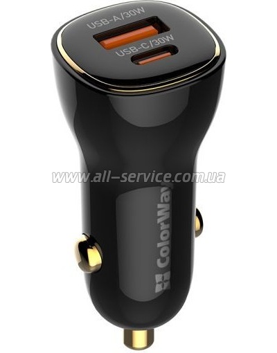   ColorWay PowerDelivery PPS USB USB-A + USB-C Black (CW-CHA046PD-BK)