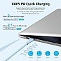 ���� ������ USB-C to USB-C 1.0m USB2.0 100W (20V/5A) Light Blue Silicone Vention (TAWSF)