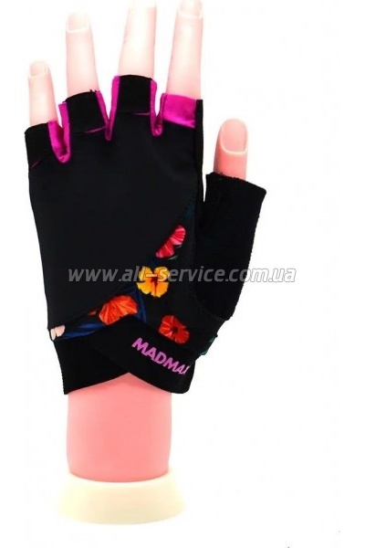    MadMax MFG-770 Flower Power Gloves Black/Pink XS (MFG-770_XS)
