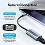 ������� USB-C to RJ45 Ethernet 1000Mbps black Vention (CFPHB)