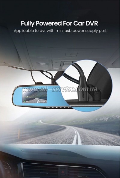 ���� ������ USB 2.0 AM to Mini 5P 0.5m black Ugreen (10354)