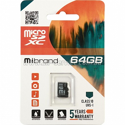   Mibrand 64GB microSDXC class 10 UHS-I (MICDXU1/64GB)