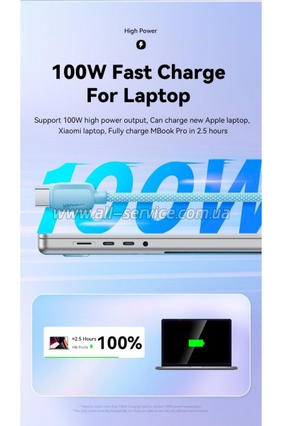 ���� ������ USB-C to USB-C 1.0m 100W white Essager (EXCTT1-WL02-P)