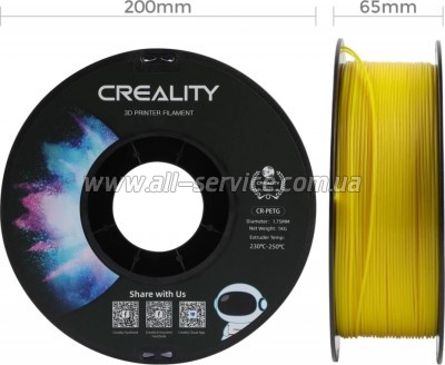 ������� ��� 3D-�������� Creality PETG 1.75��, yellow, 1�� (3301030033)