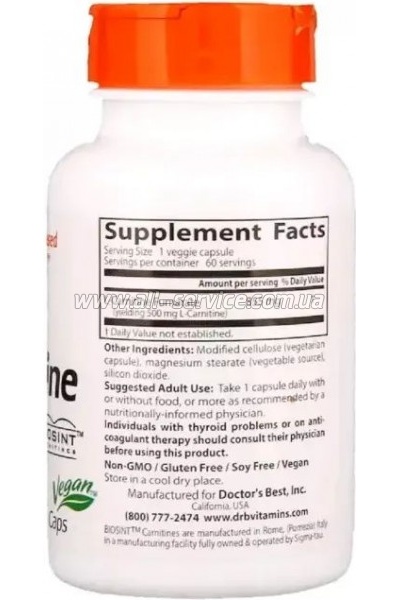  Doctor's Best L- , L-Carnitine Fumarate, 855 , 60  (DRB-00106)