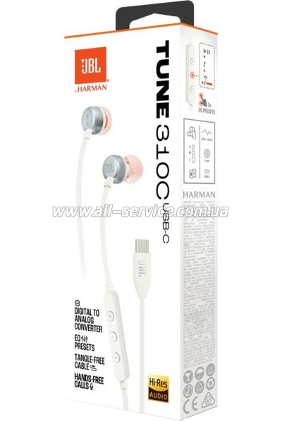  JBL Tune 310C USB-C White (JBLT310CWHT)