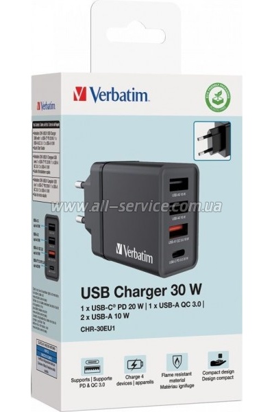 �������� ������� Verbatim USB 30W PD black (49700)