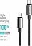 ���� ������ USB-C to USB-C 2.0m 5A 100W zinc alloy braided black ColorWay (CW-CBPDCC099-BK)