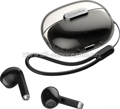 �������� ColorWay Slim TWS-2 Earbuds Black (CW-TWS2BK)