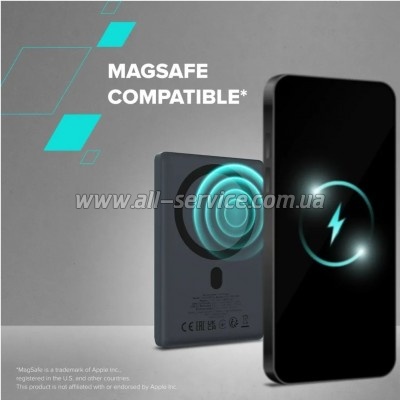 ������� ������������� Canyon 5000mAh OnPower 500 PD 20W Magnetic MagSafe Black (CNS-CPB500B)