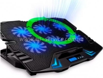    IceCoorel 10-17", 6*70mm 1800 RPM, 2*USB, + LCD, 365*297*30mm, Black (K8)