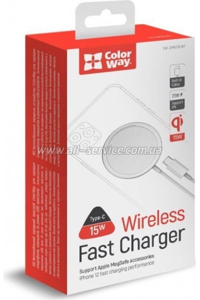   ColorWay MagSafe Charger White (CW-CHW27Q-WT)