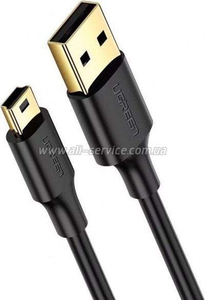 ���� ������ USB 2.0 AM to Mini 5P 2.0m US132 black Ugreen (30472)