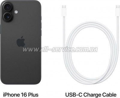   Apple iPhone 16 Plus 128GB Black (MXVU3)