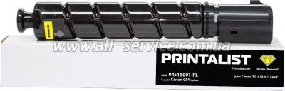 Тонер-картридж PRINTALIST imageRUNNER C1225/ 1225iF аналог Canon 034/ 9451B001 Yellow (9451B001-PL) Тонер-картридж PRINTALIST imageRUNNER C1225/ 1225iF аналог Canon 034/ 9451B001 Yellow (9451B001-PL)