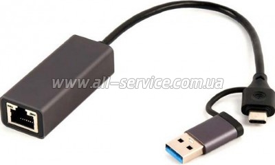 ������� USB-A/ USB/ C to 1Gbps Lan Cablexpert (A-USB3AC-LAN-01)
