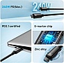 ���� ������ USB-C to USB-C 3.0m 240W black Baseus (CAWJ040201)