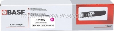 �����-�������� BASF OKI C301/ C321/ MC332/ MC342 ������ 44973542 Magenta (BASF-KT-44973542)