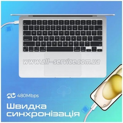 ���� ������ USB-C to USB-C 1.2m Promate (ecoline-cc120.pink)