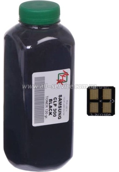 Тонер + чип АНК Samsung CLP-300 бутль 120г Black (1500210) Тонер + чип АНК Samsung CLP-300 бутль 120г Black (1500210)