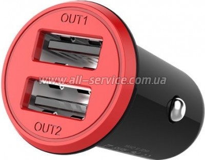   ColorWay 2USB AUTO red/black (CW-CHA026-BK)