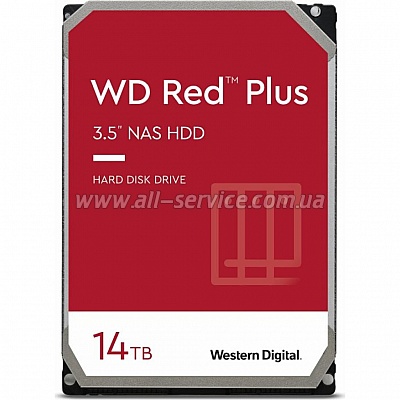  WD 3.5" 10TB 7200rpm 256B SATA III Red Plus (WD101EFBX)
