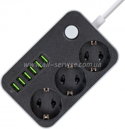 ������� ������ �olorWay 3 �������/ 6USB Black 1.8M (CW-CHE36B)