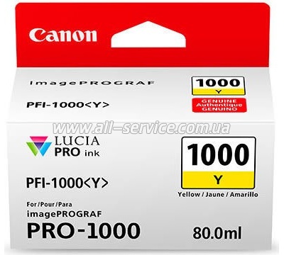  Canon PFI-1000Y yellow (0549C001)