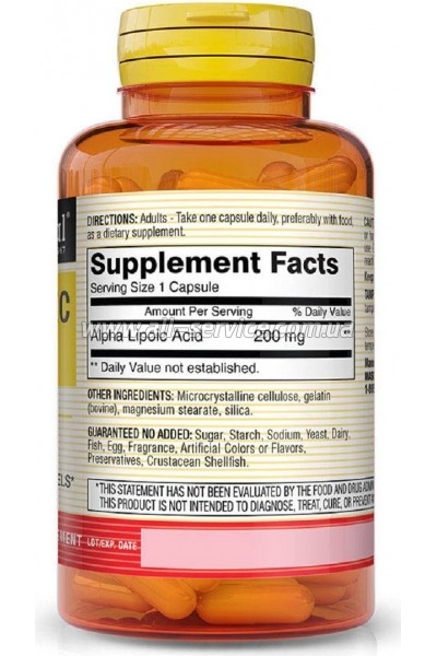  Mason Natural -  200 , Alpha Lipoic Acid, 60  (MAV16245)