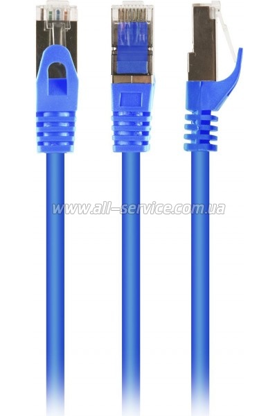 ����-���� 0.5� S/FTP Cat 6A CU LSZH blue Cablexpert (PP6A-LSZHCU-B-0.5M)